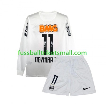 Fußballtrikots Santos FC Neymar JR 11 Retro Kinder 2011-2012 Langarm Heimtrikotsatz kaufen
